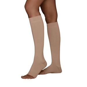 Juzo Compression Stockings 20-30 mmHg Knee High Open Toe Silicone Nub Band NWOT